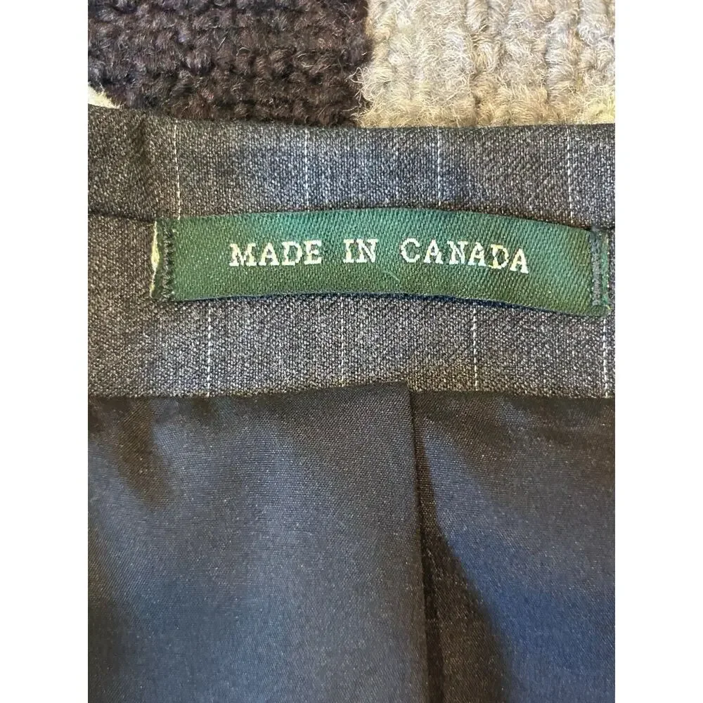 Lauren Ralph Lauren Mens Blazer Two-Button Striped Gray Formal‎ Suit Jacket 40R